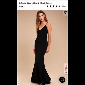 Lulu’s Infinite Glory Maxi Dress—black